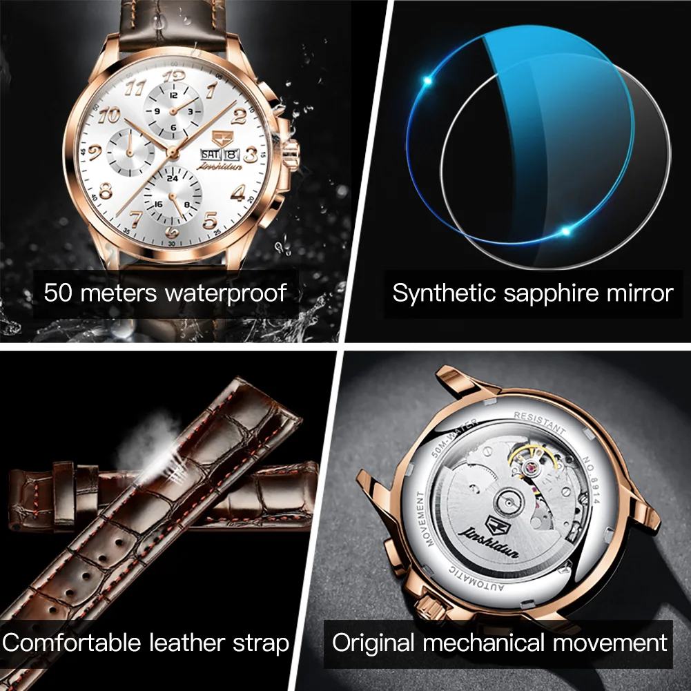 JSDUN 8914 Luxury Automatic Self Winding Watch