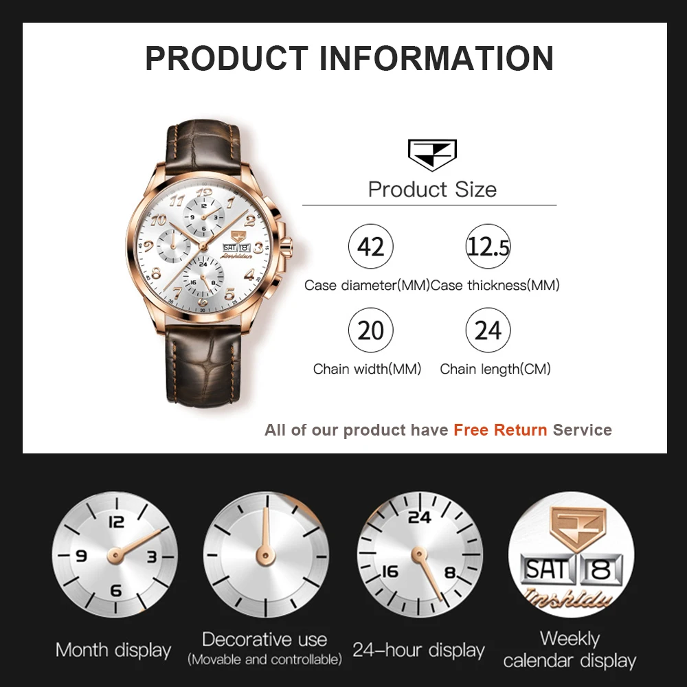 JSDUN 8914 Luxury Automatic Self Winding Watch