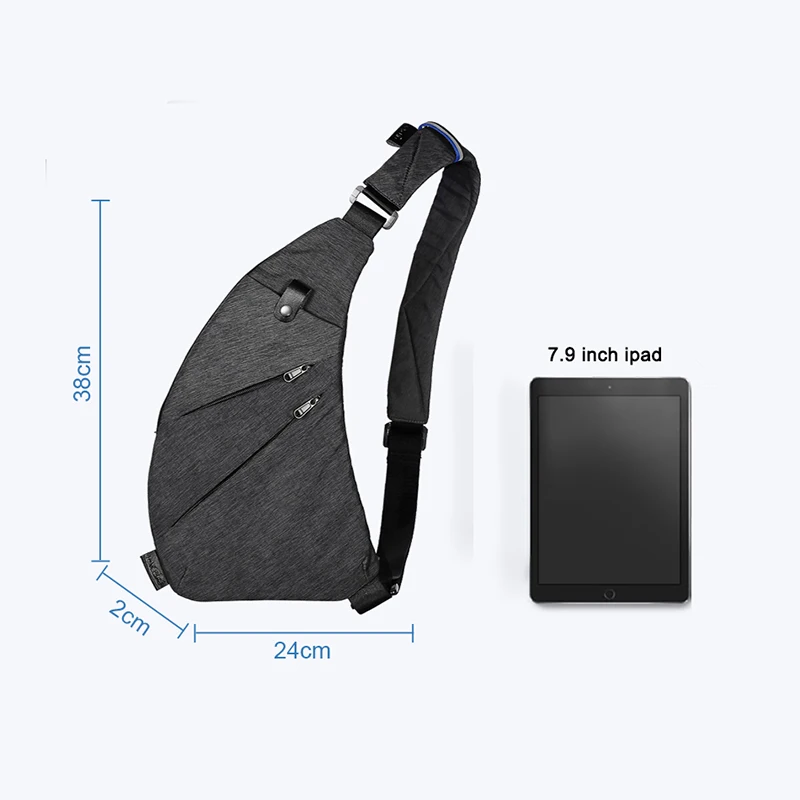 Multifunction Anti Theft Chest Bag Crossbody Pack