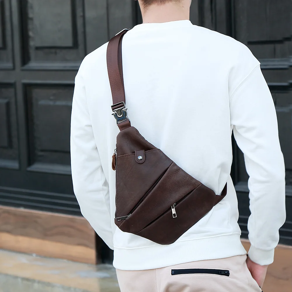 Genuine Leather Messenger Sling Bag