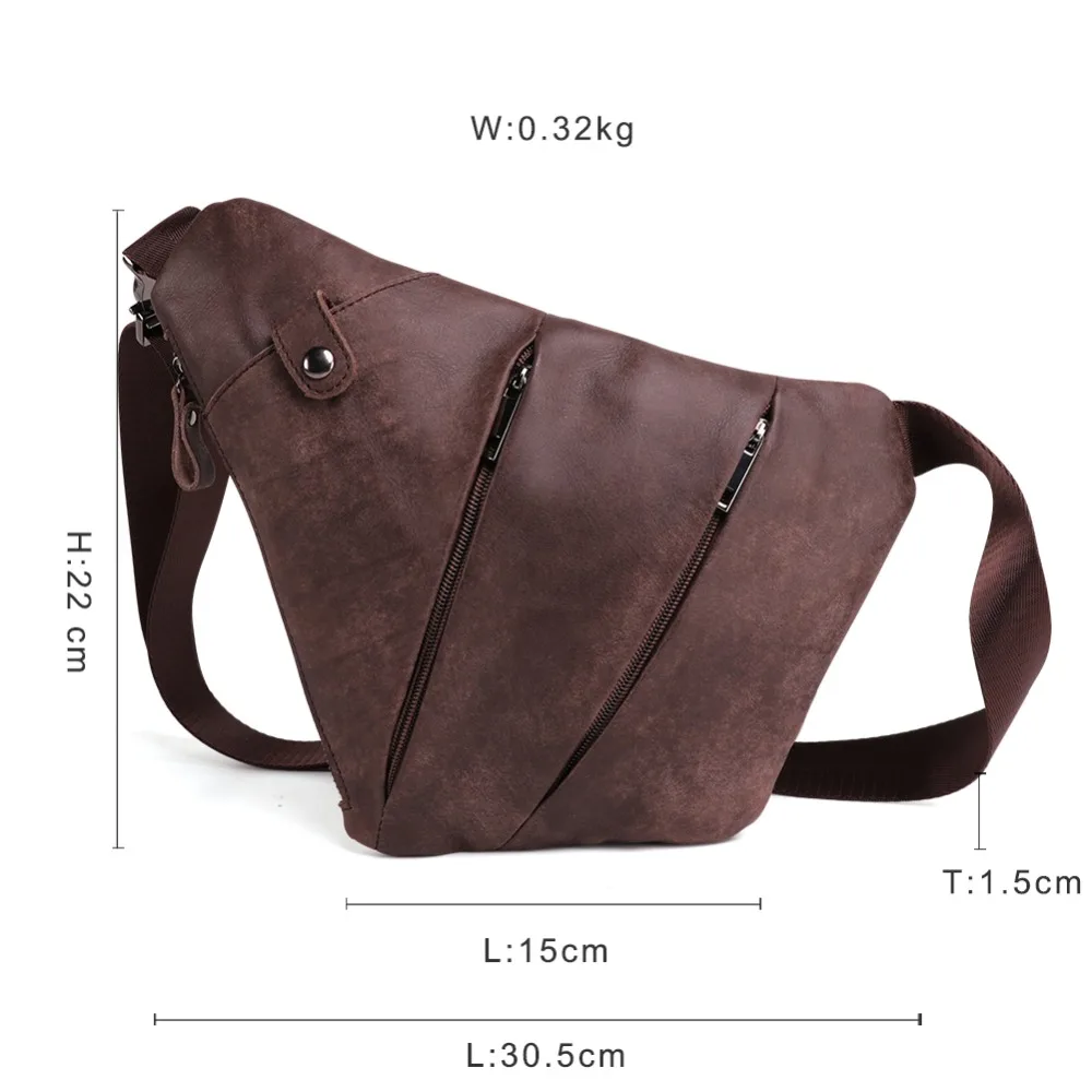 Genuine Leather Messenger Sling Bag
