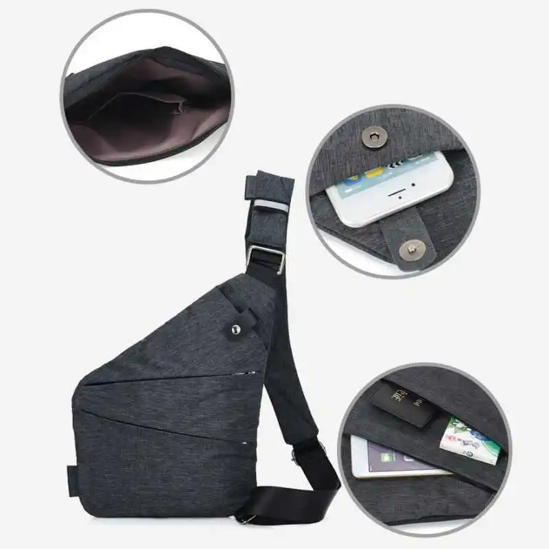Men Travel Business Sling Bag Burglarproof Shoulder Holster