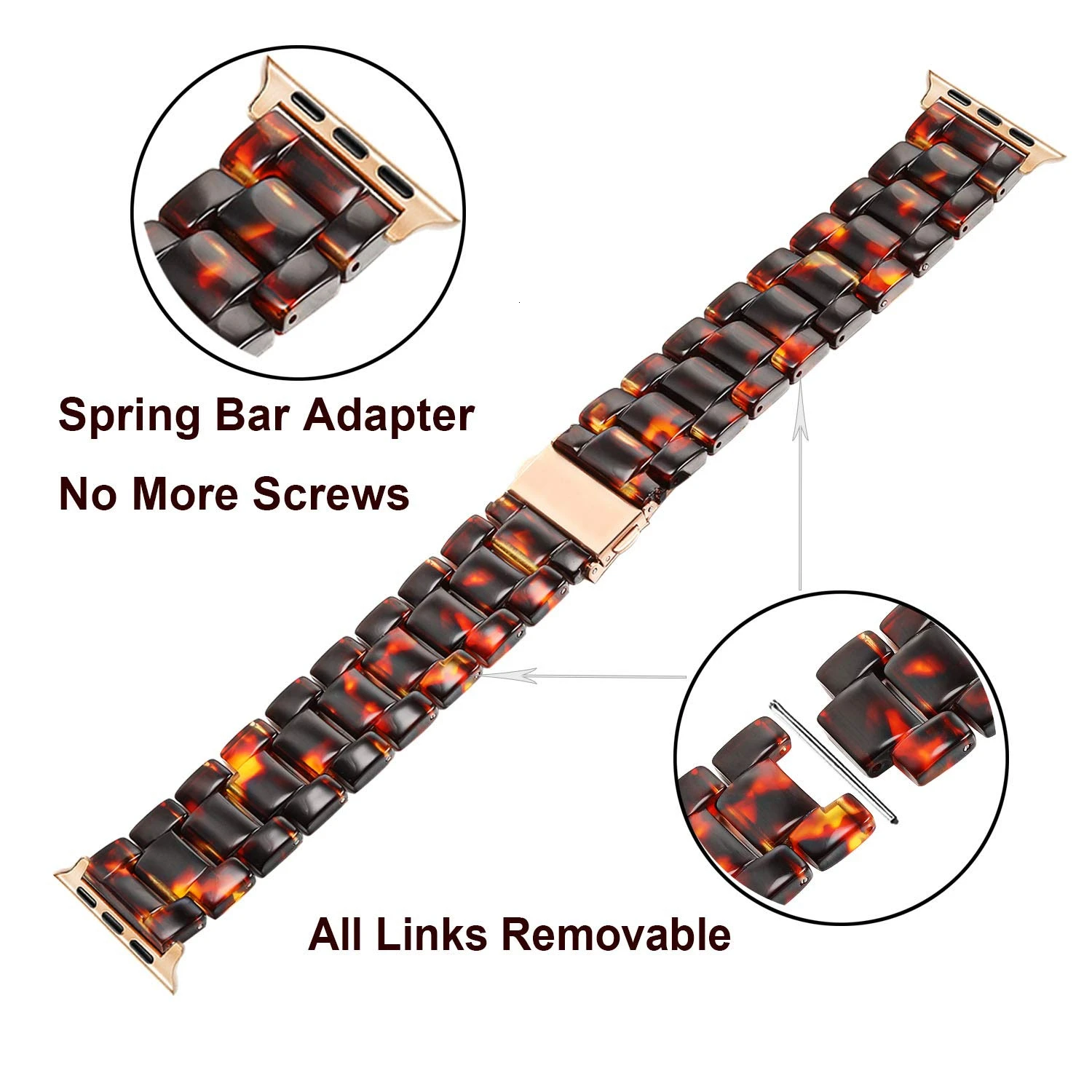 Fashion Resin iWatch Band for Apple Watch 6 5 Band 44mm