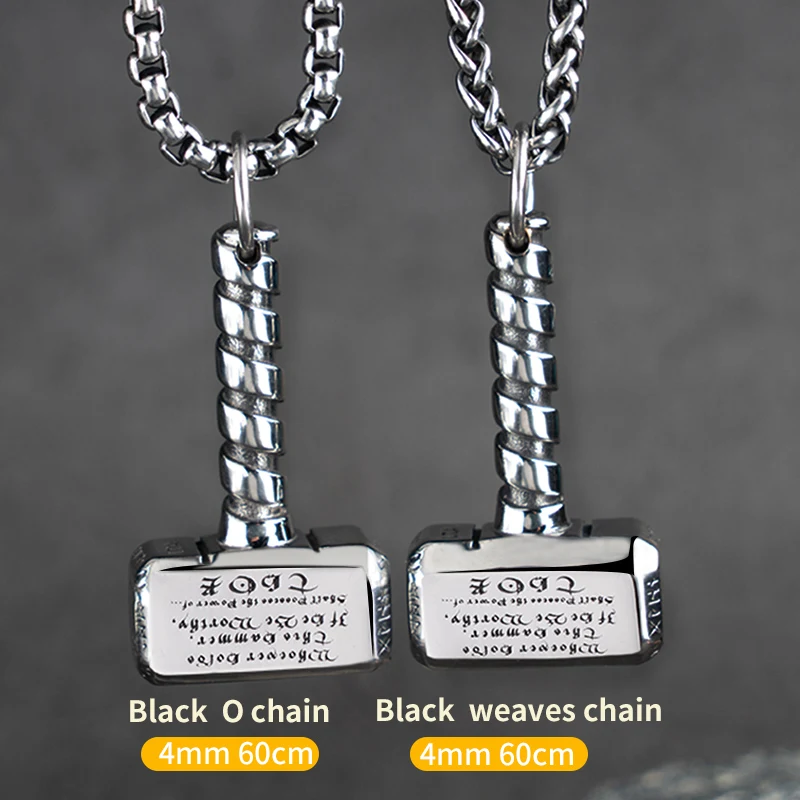 Thor's Hammer Pendant Viking Runes