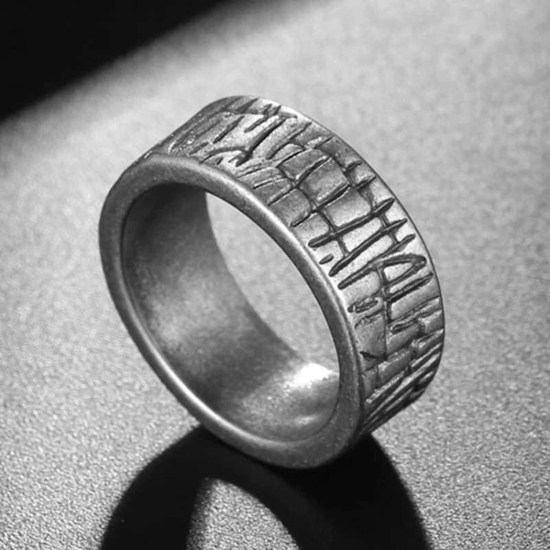 Vintage Titanium Stainless Steel Men's Ring