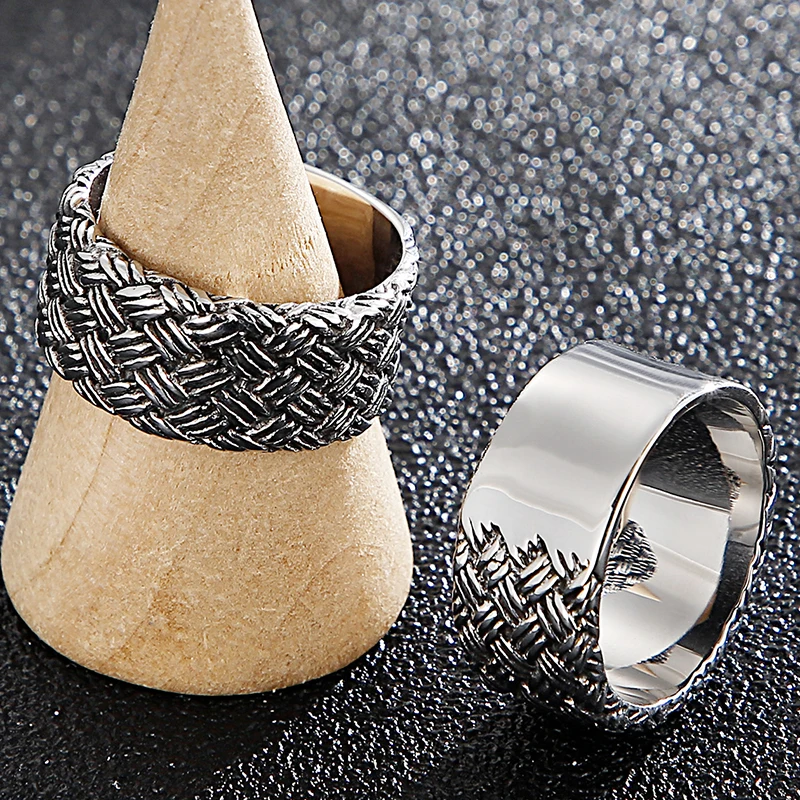 Vintage Titanium Stainless Steel Men's Ring