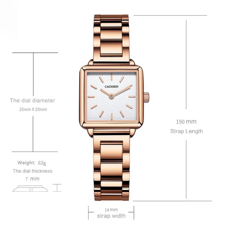 Women Square Luxury Fashion Dress Quartz Watch