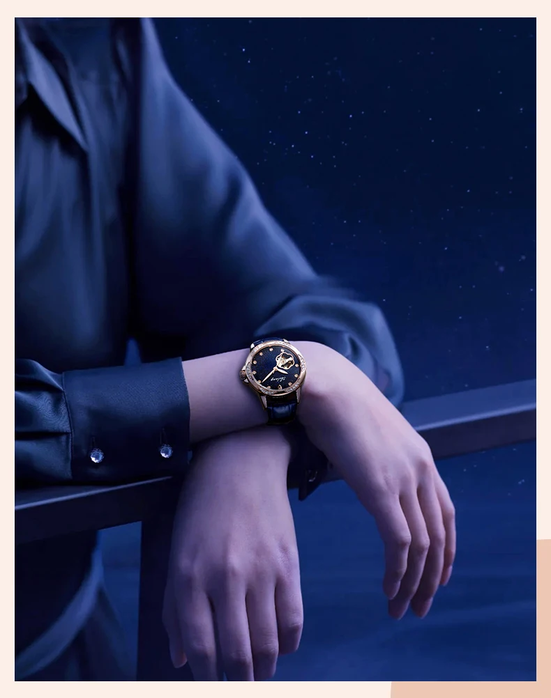 AILANG Women Stainless Steel and Leather Casual Quartz Watch