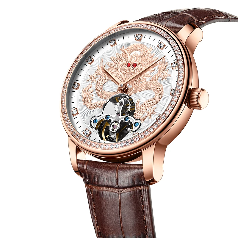 AILANG Men's Dragon Dial Diamond Automatic Watch