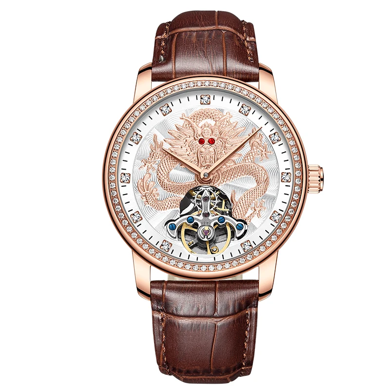 AILANG Men's Dragon Dial Diamond Automatic Watch