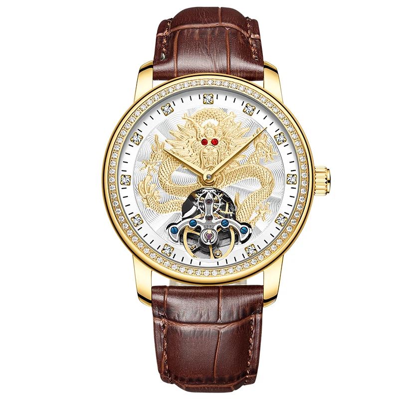 AILANG Men's Dragon Dial Diamond Automatic Watch