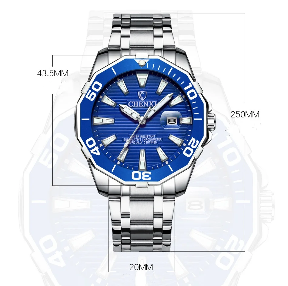 Stainless Steel Luxury CHENXI Watch