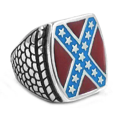 TEXAS Flag Biker Ring Stainless Steel Jewelry Vintage