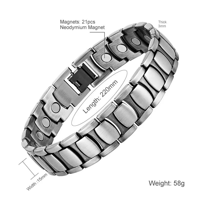 Men's Anniversary Magnetic Bio Energy Bracelet