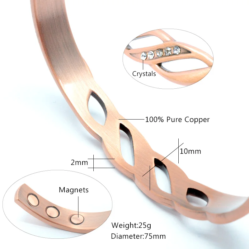 Pure Copper Magnetic Bracelet for Women