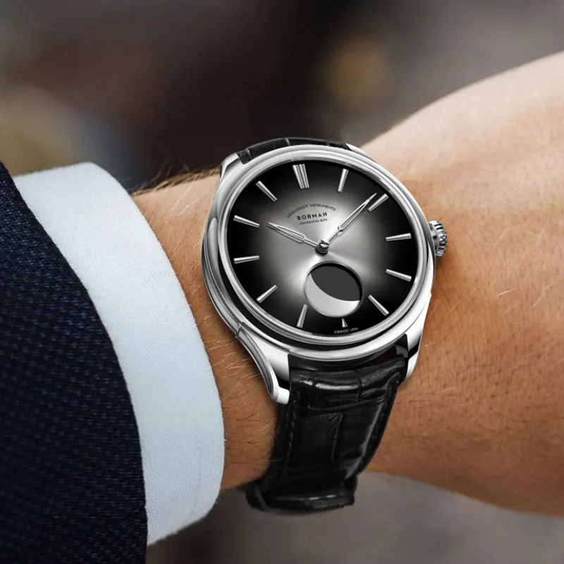 Exclusive Mens Automatic 80 Hour Moon Phase Watch