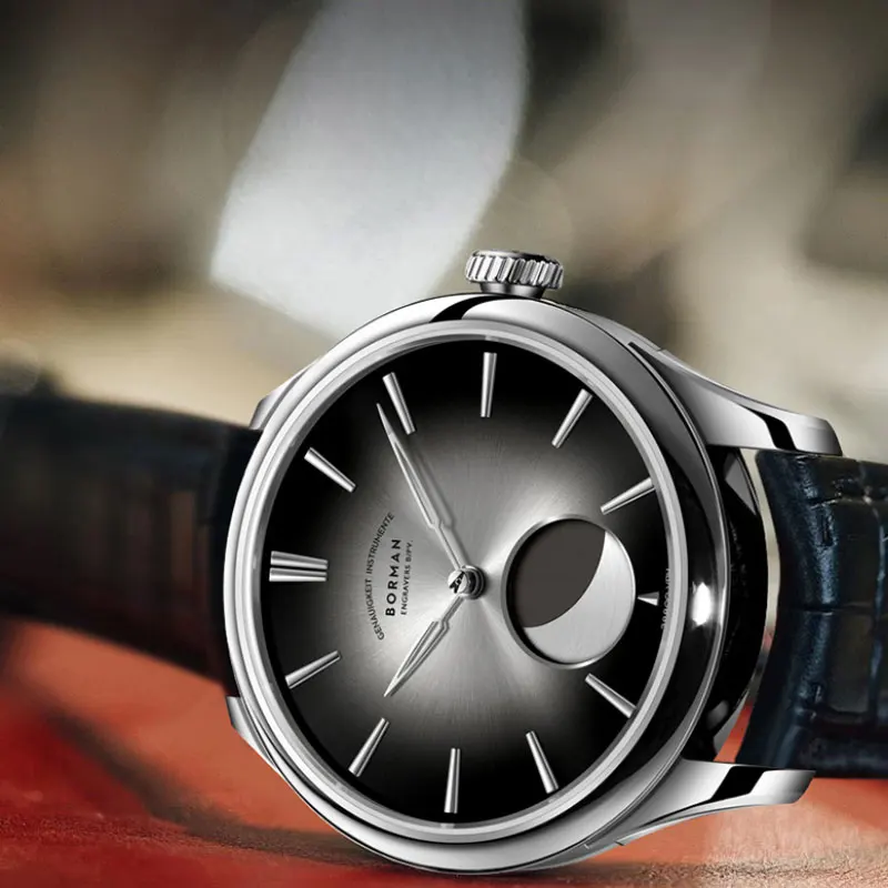 Exclusive Mens Automatic 80 Hour Moon Phase Watch