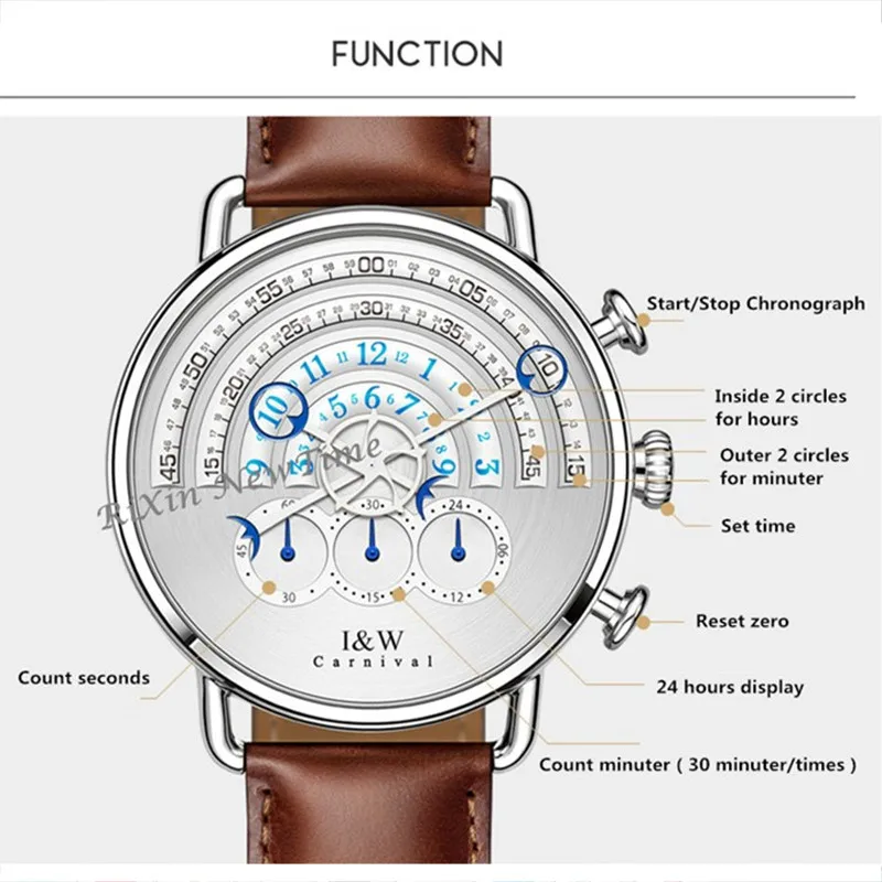 Carnival IW Luxury Runway Unique Design Watches