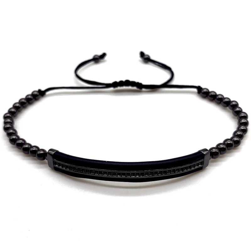 Vintage Black Crown Cube Charm Bracelet