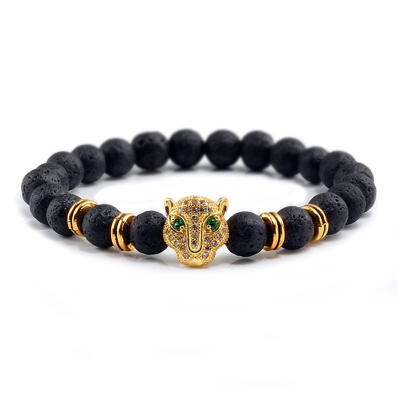 12 Style Black Lava Stone Bracelets Healing Balance Beads