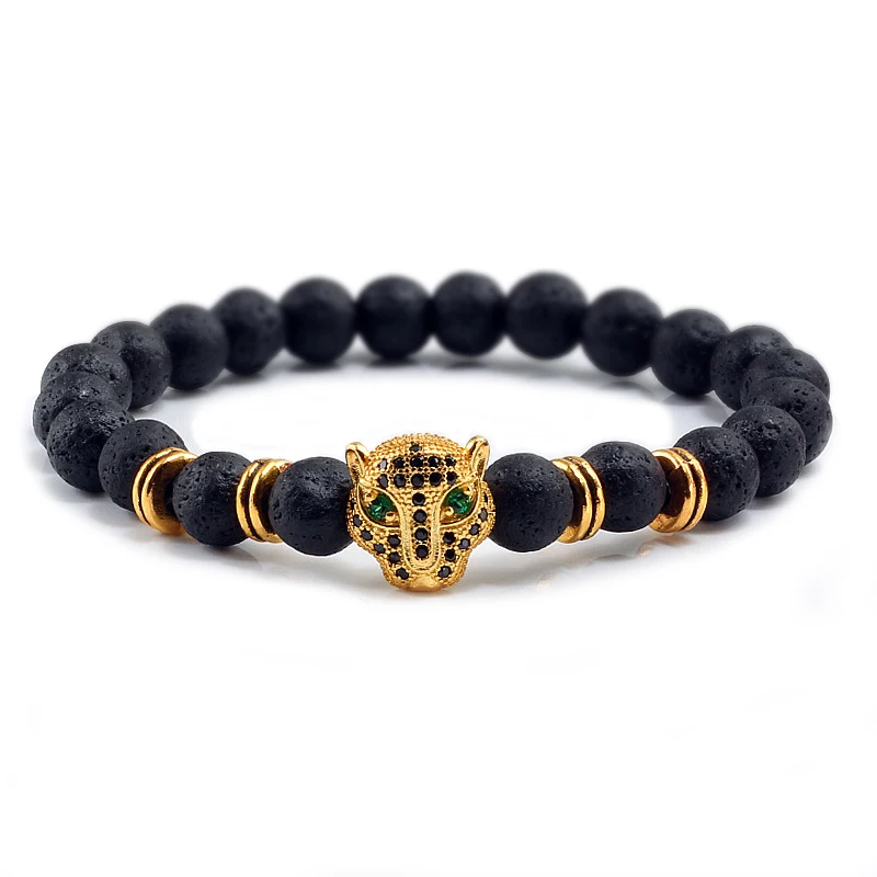 12 Style Black Lava Stone Bracelets Healing Balance Beads