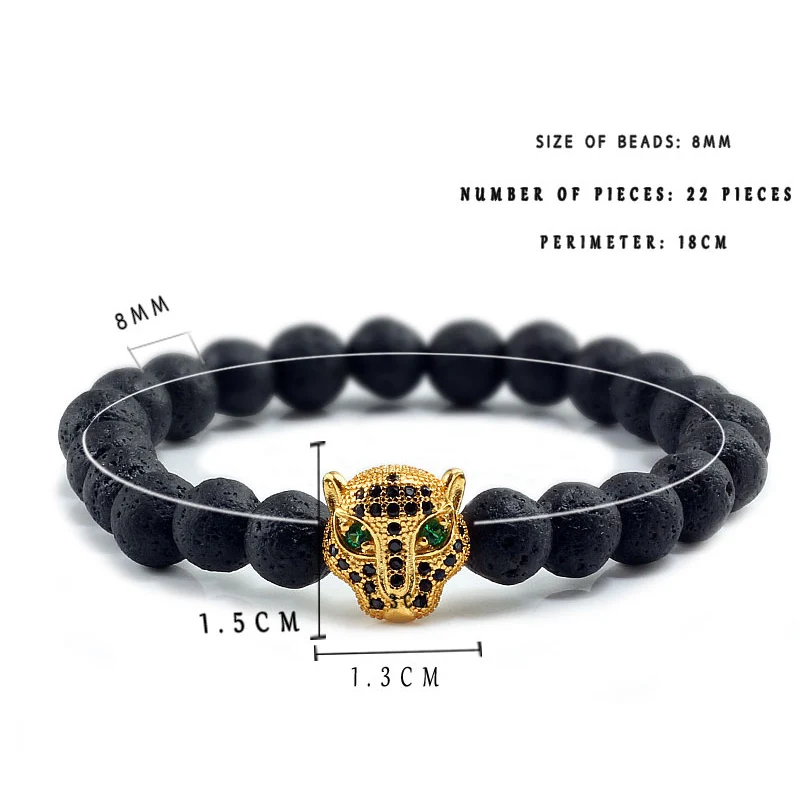 12 Style Black Lava Stone Bracelets Healing Balance Beads
