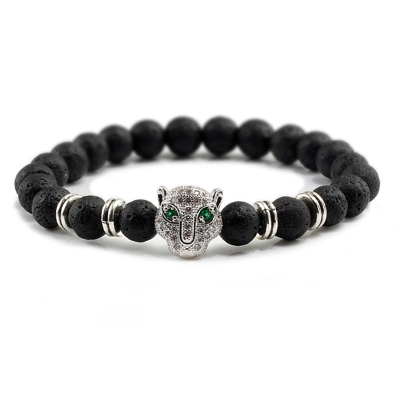 12 Style Black Lava Stone Bracelets Healing Balance Beads
