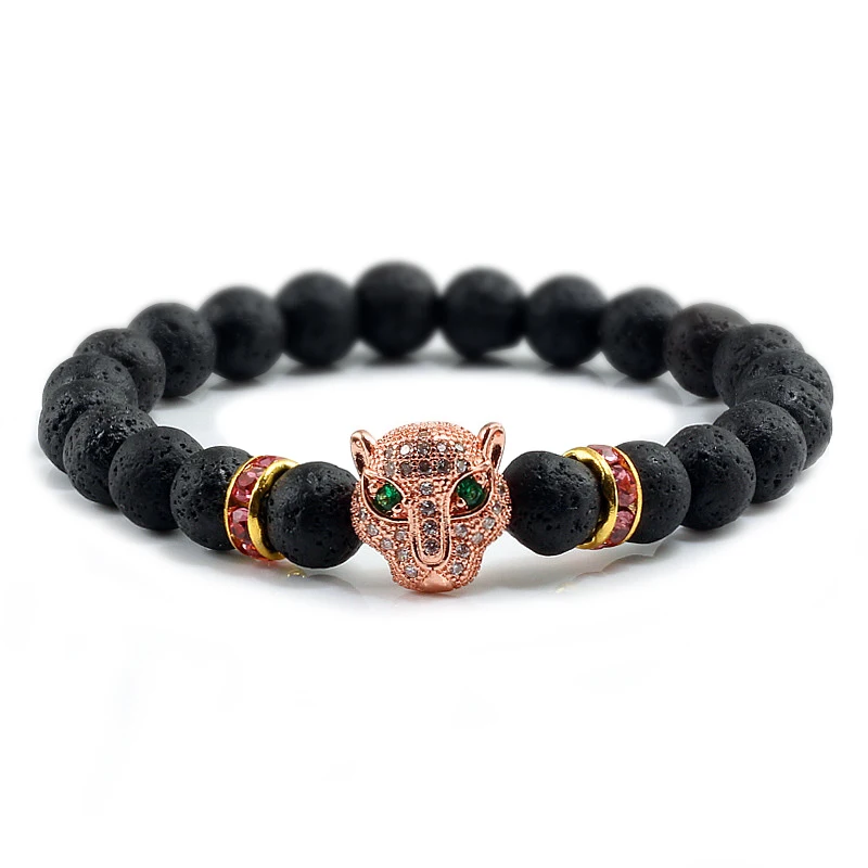 12 Style Black Lava Stone Bracelets Healing Balance Beads