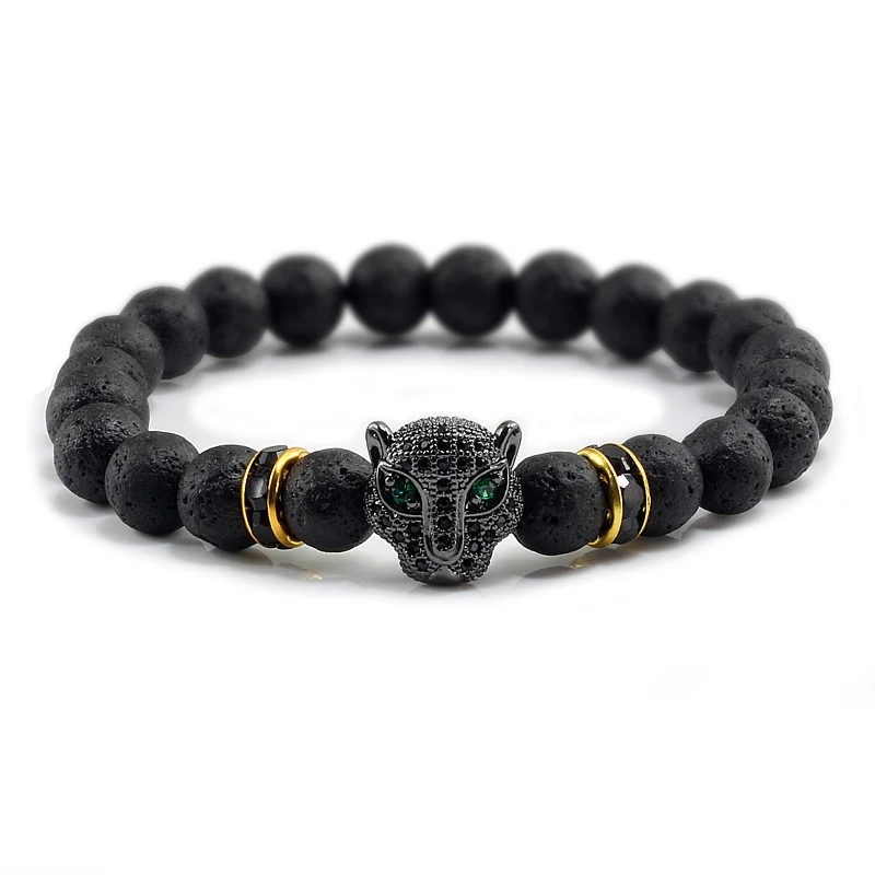 12 Style Black Lava Stone Bracelets Healing Balance Beads