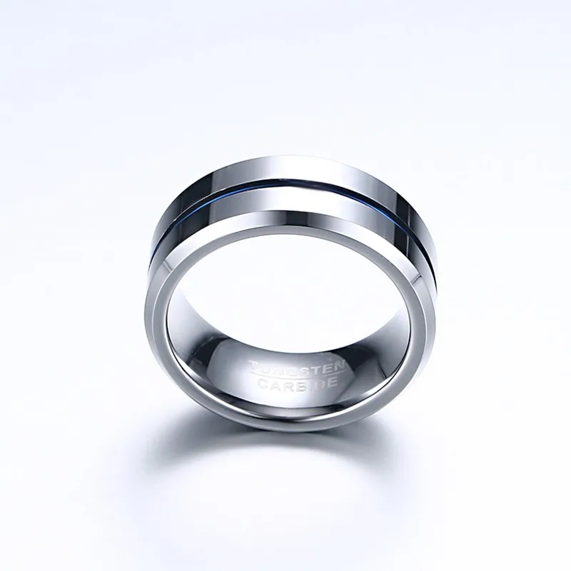 Men's Wedding Bands Tungsten Groove Ring