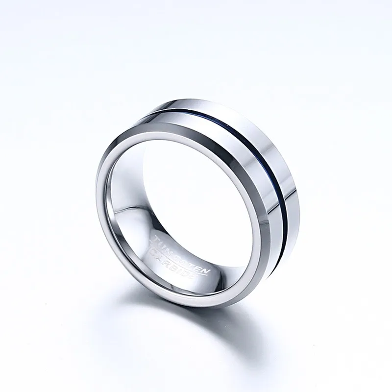 Men's Wedding Bands Tungsten Groove Ring