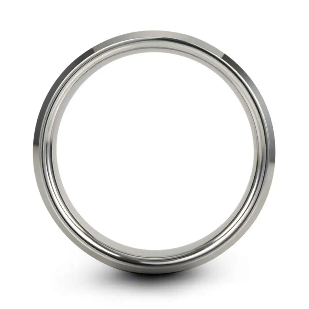 8mm Tungsten Rings for Men with Blue Groove