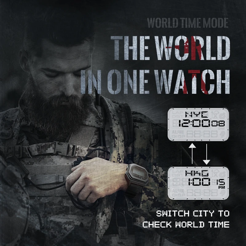NORTH EDGE Men's Military Smartwatch with Compass