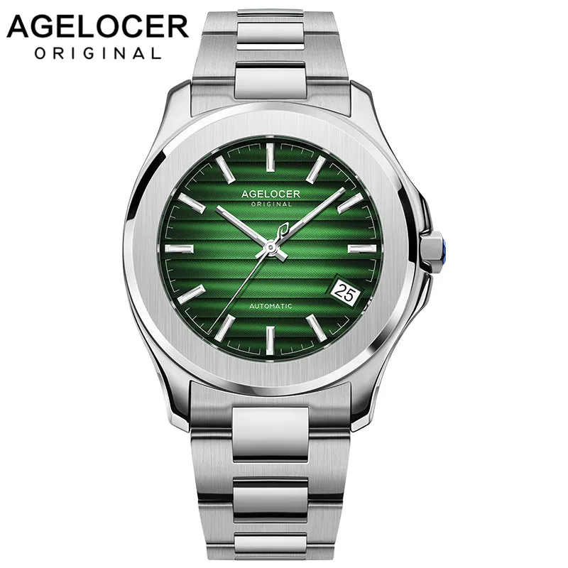 Agelocer Gold Watch 316l Steel Swiss Brand Watches