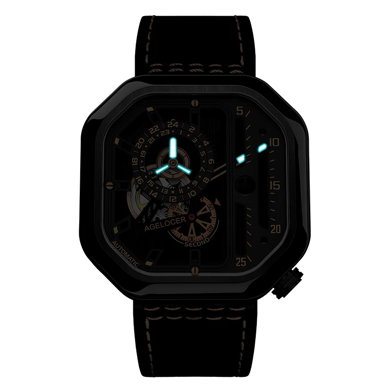 Agelocer Mechanical Mens Watch Top Brand