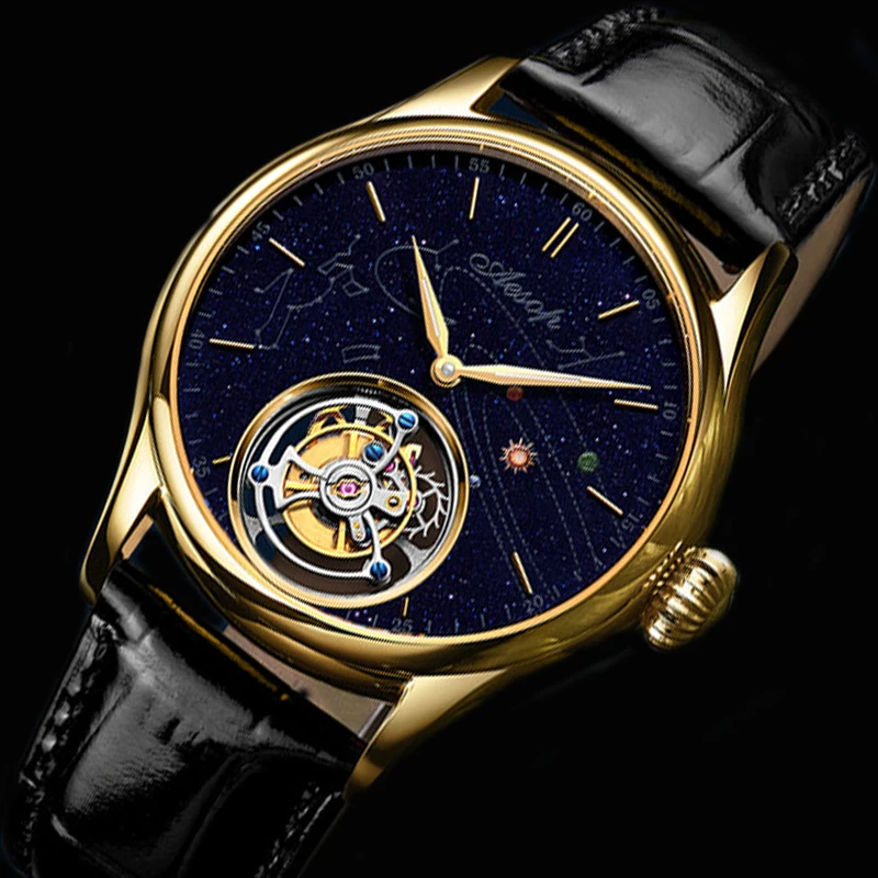 Luxury Skeleton Tourbillon Movement Mechanical Watch