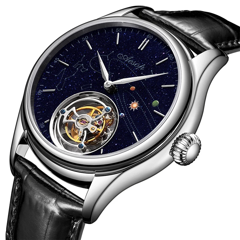 Luxury Skeleton Tourbillon Movement Mechanical Watch
