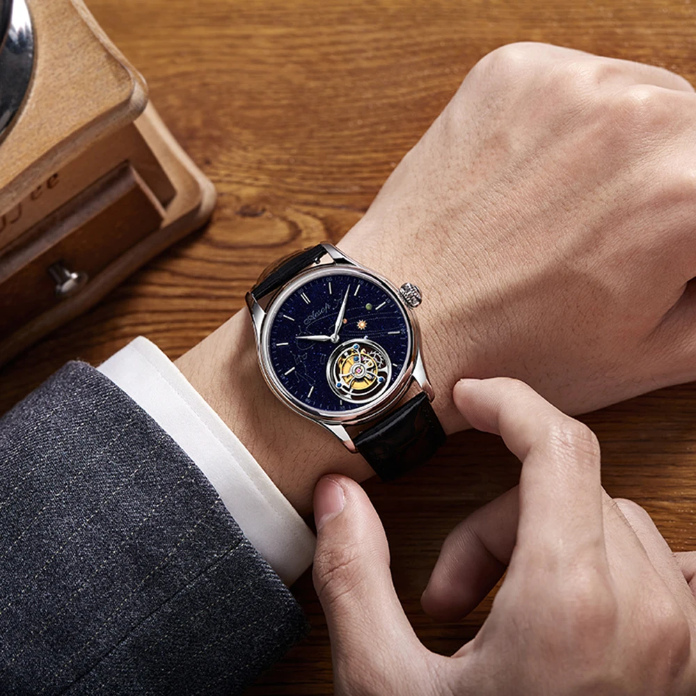 Luxury Skeleton Tourbillon Movement Mechanical Watch