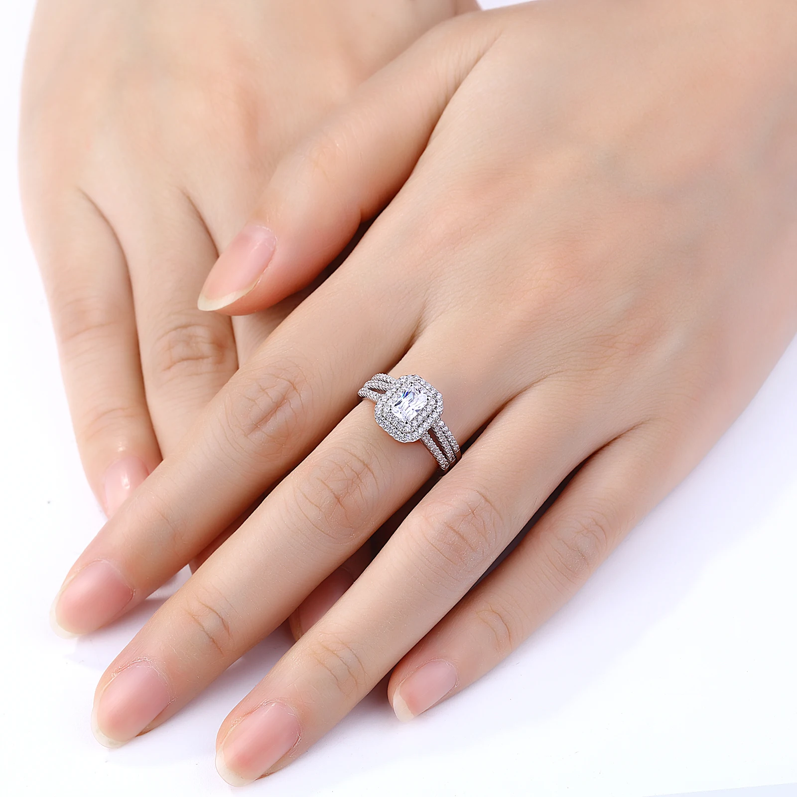 Solid 925 Sterling Silver Wedding Rings for Women