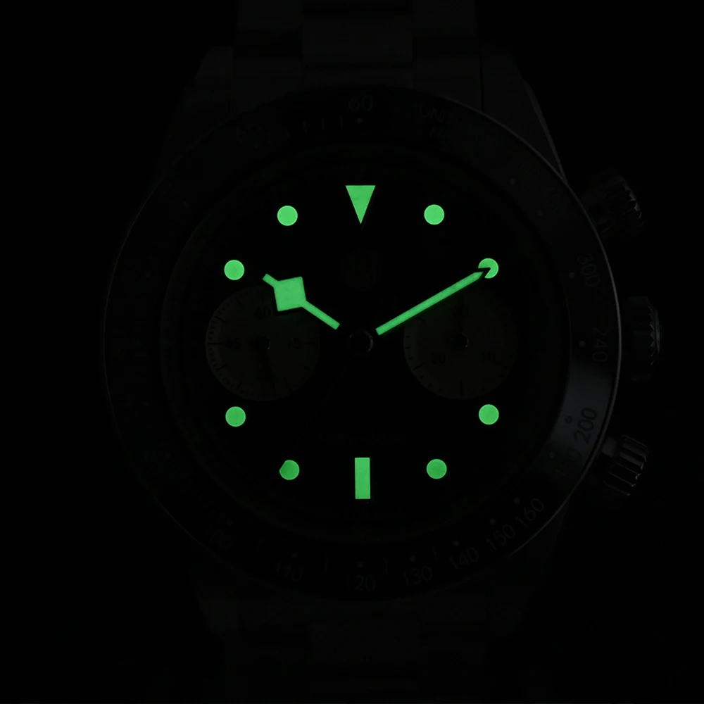 San Martin Mens Sports Seagull Chronograph Watch