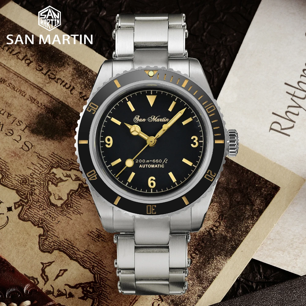 San Martin Vintage 6200 Retro Water Ghost Watch