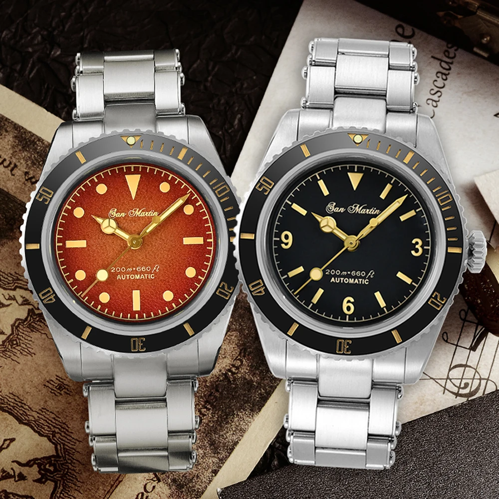 San Martin Vintage 6200 Retro Water Ghost Watch