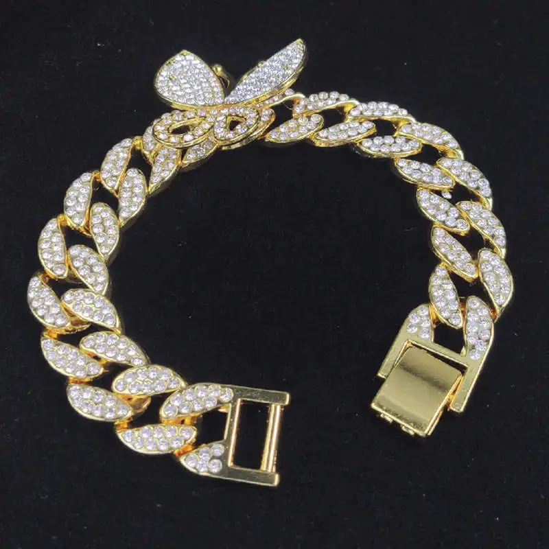 Hip Hop Bling Iced Out Men's Rhinestone Bracelet