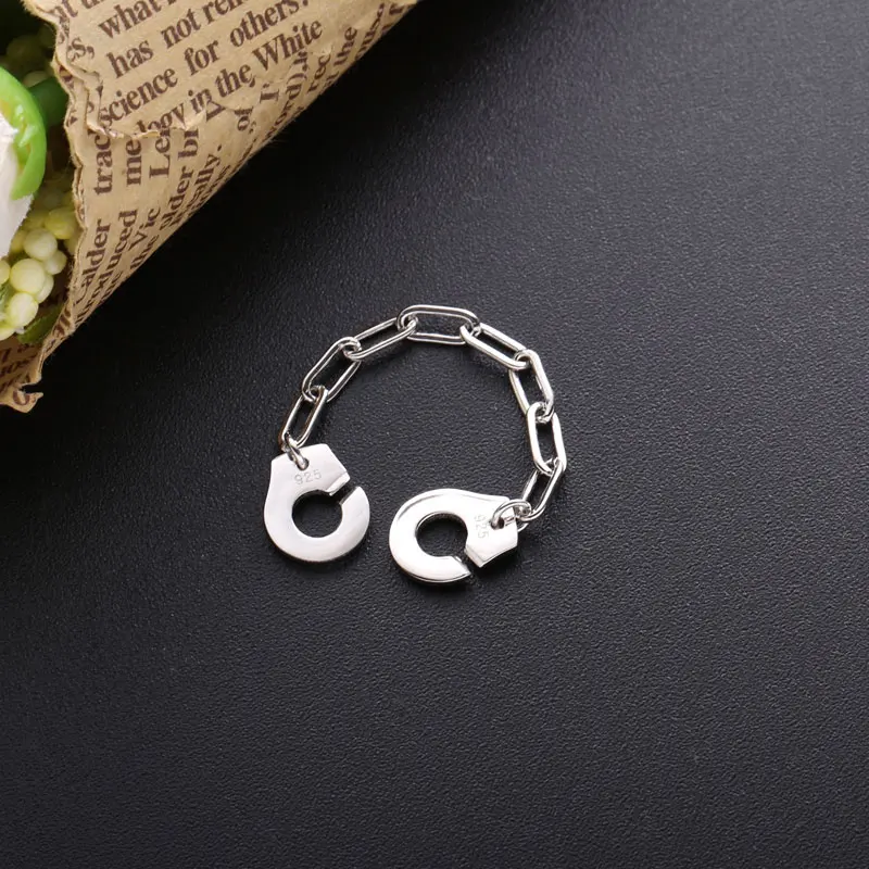 Fashion 925 Sterling Silver Handcuff Ring