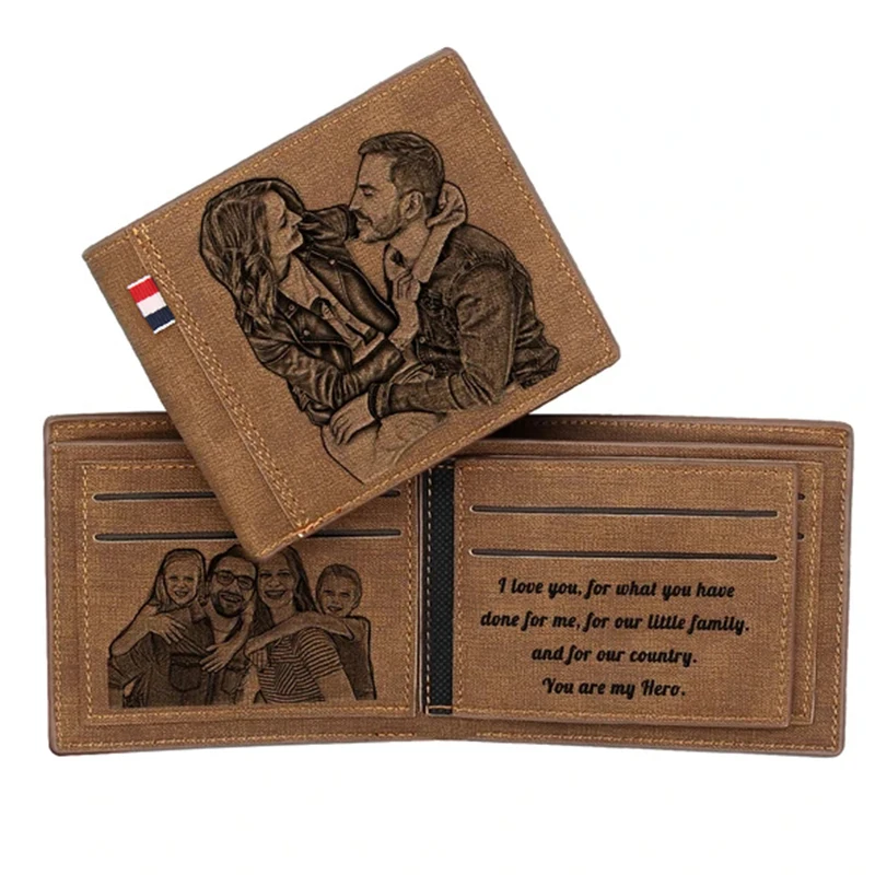Personalized Leather Bifold Wallet