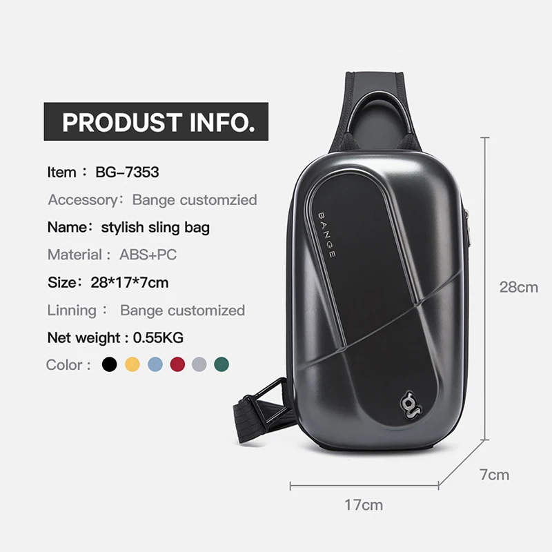 Unique Design Waterproof Hard Case Sling Bag