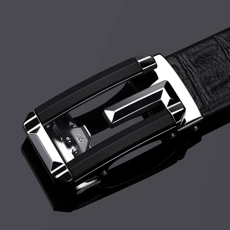 Full-grain Genuine Leather Belt Automatic Buckle