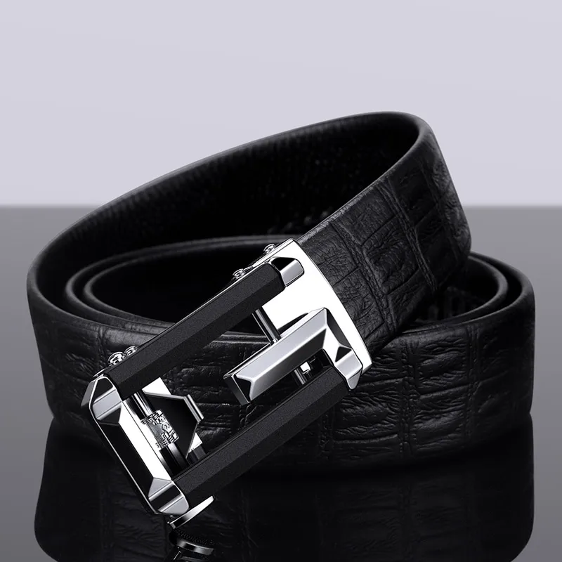 Full-grain Genuine Leather Belt Automatic Buckle