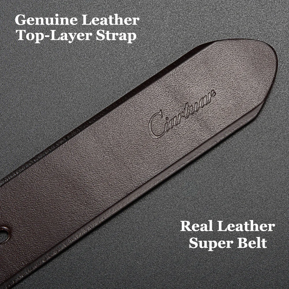 Mens Genuine Leather Designer Dress Belt