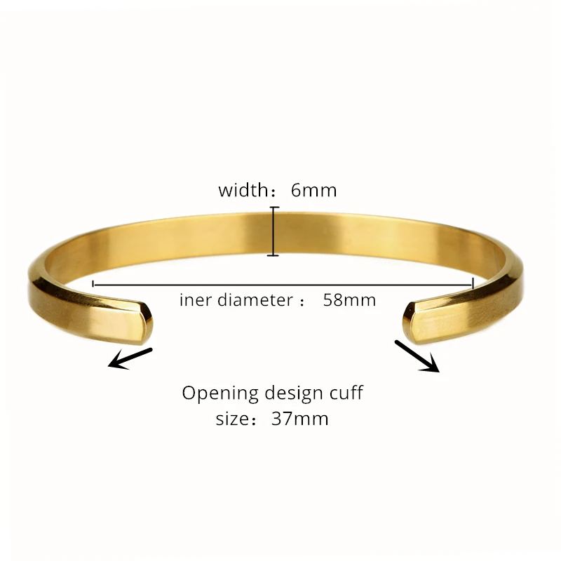 Stainless Steel Minimalist Cuff Bracelets